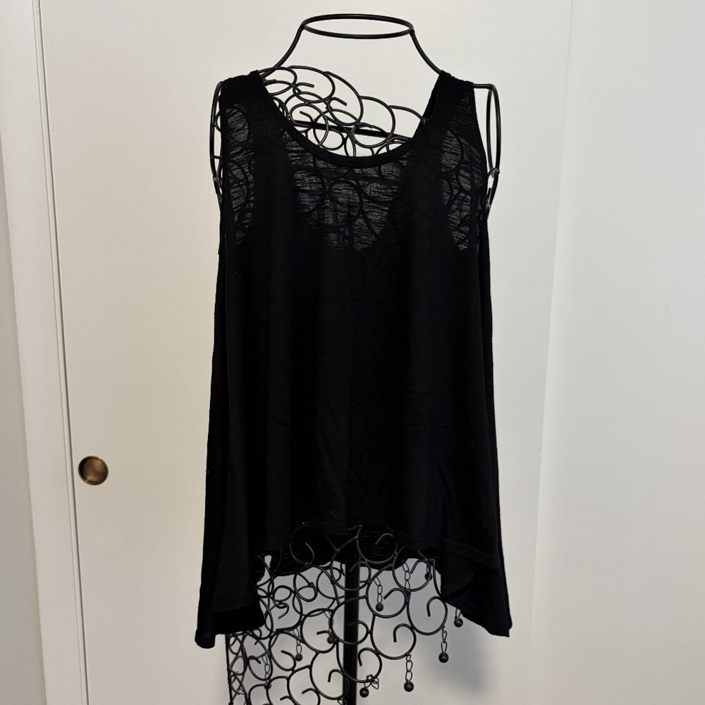 Awake Women's Black Tank Top w/ Strappy Back Size Medium